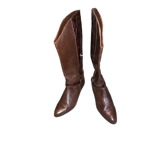 Bandolino Made In Italy Brown Upper Leather Boots, Size 8M - Picture 9 of 16